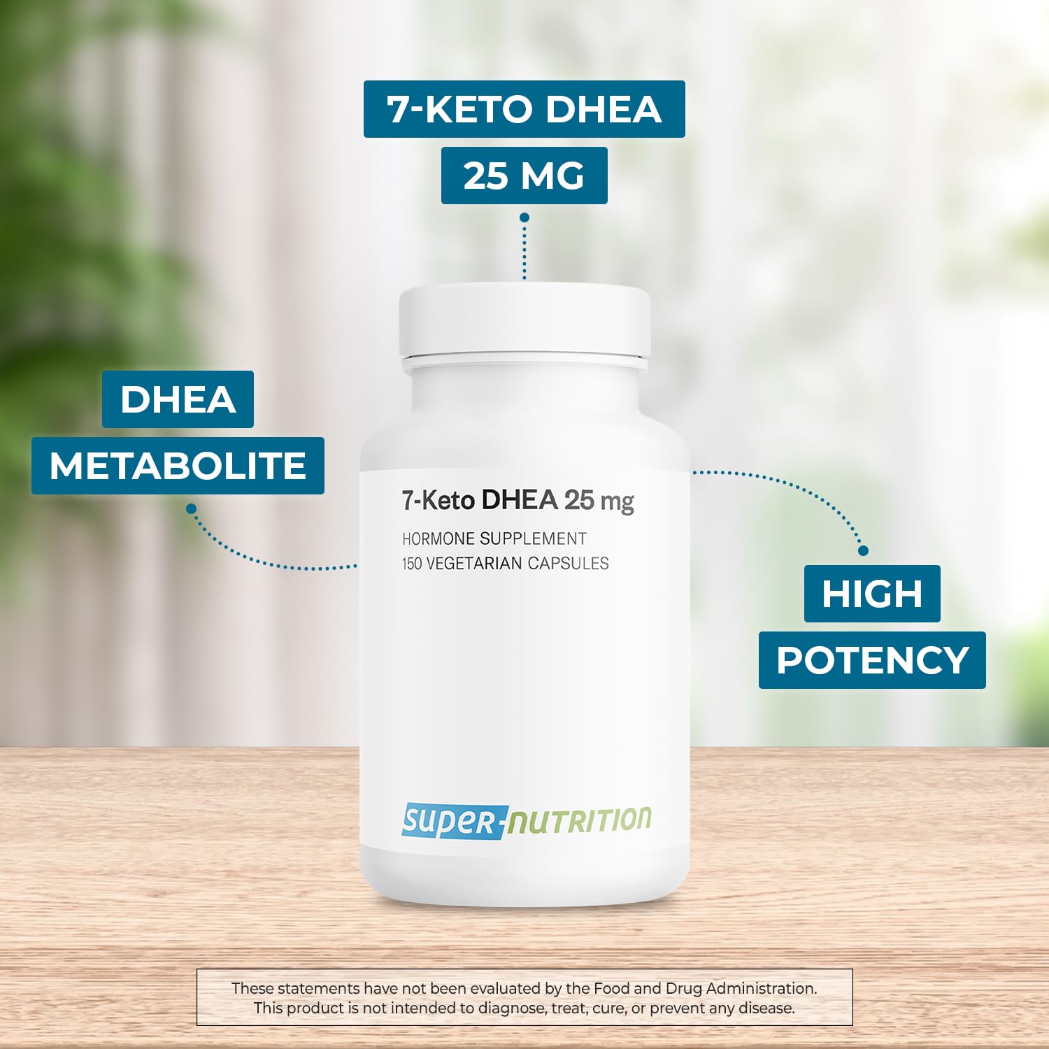 Supersmart - 7-Keto DHEA Supplement 25 mg - Natural DHEA Metabolite | Non-GMO & Gluten Free - 150 Vegetarian Capsules - Image 3