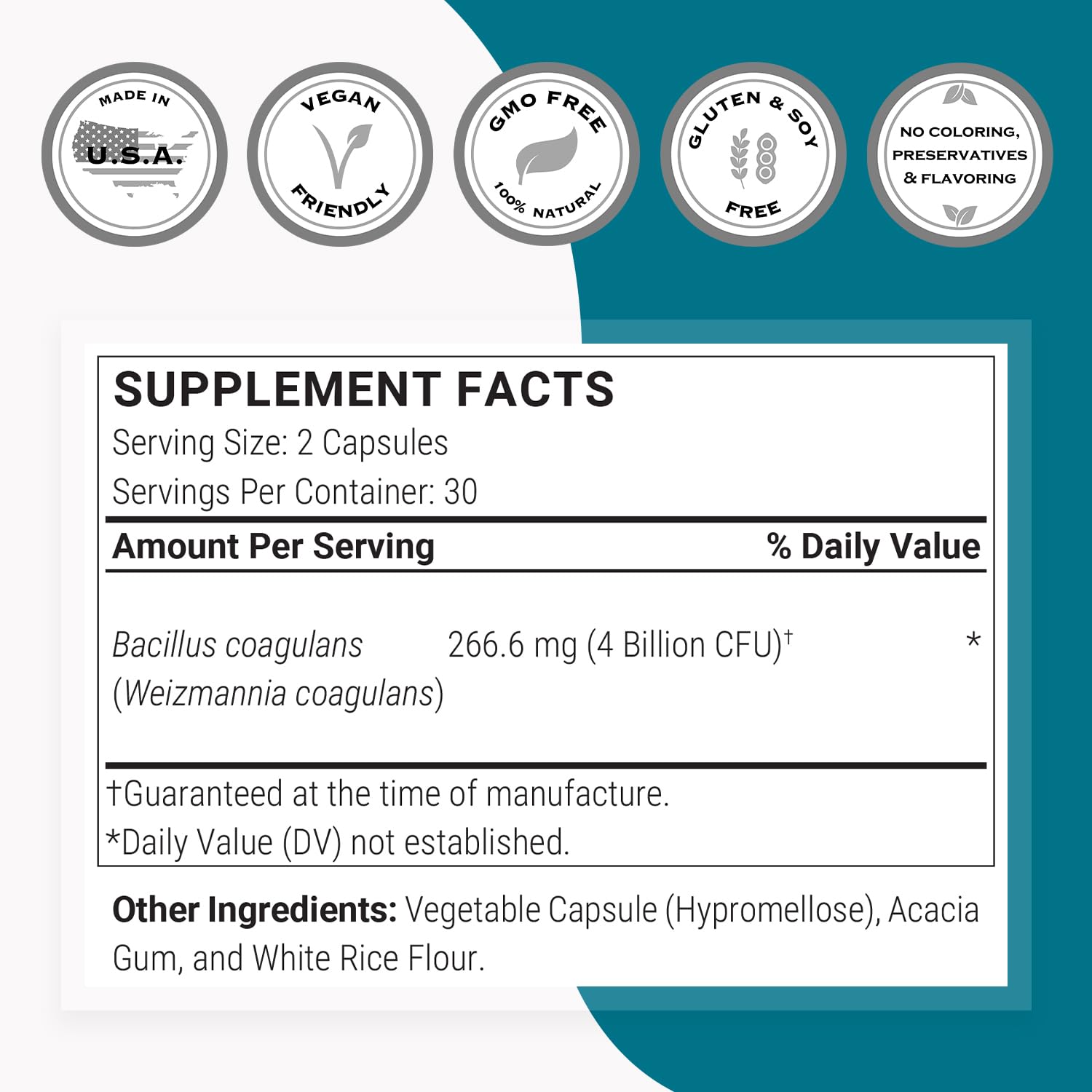 Supersmart Bacillus Coagulans Probiotic 4 Billion CFU per Day (High Absorption) - Lactobacillus Sporogenes Supplement | Non-GMO & Gluten Free - 60 Delayed Release Capsules - Image 4
