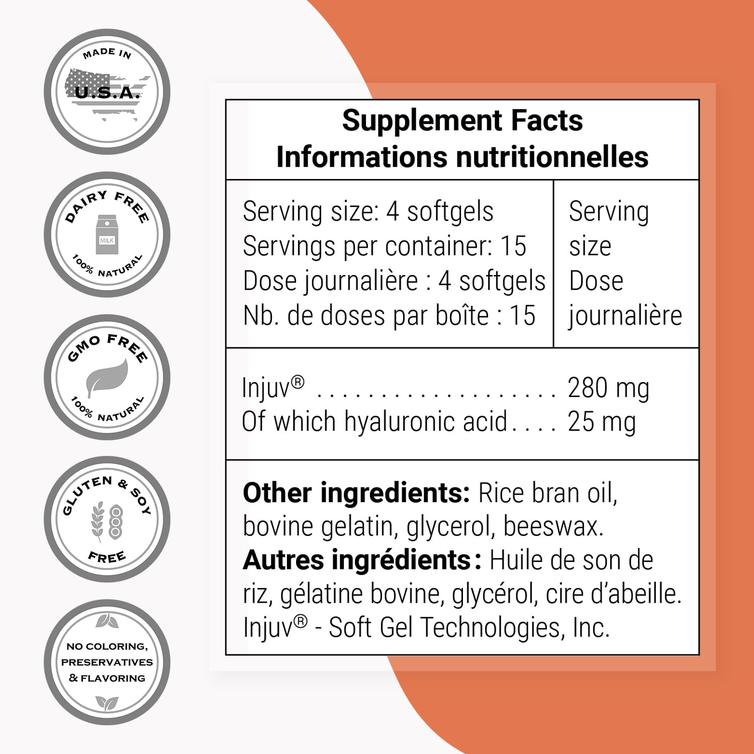 Supersmart - Injuv Hyaluronic Acid 280mg per Day (Highly Bioavailable) - Patented Hyaluronic Acid HA Supplement - Skin & Joints | Gluten Free - 60 Softgels - Image 4