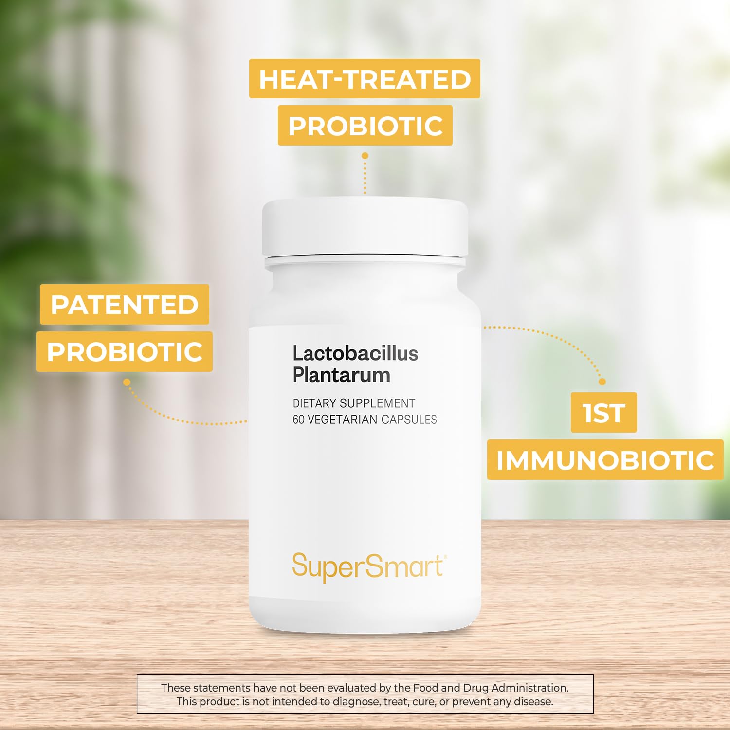 Supersmart - Lactobacillus Plantarum PostBiotic 20 Billion CFU per Day (Immuno-LP20) - Heat-Treated Probiotic Supplement | Non-GMO & Gluten Free - 60 Vegetarian Capsules - Image 3
