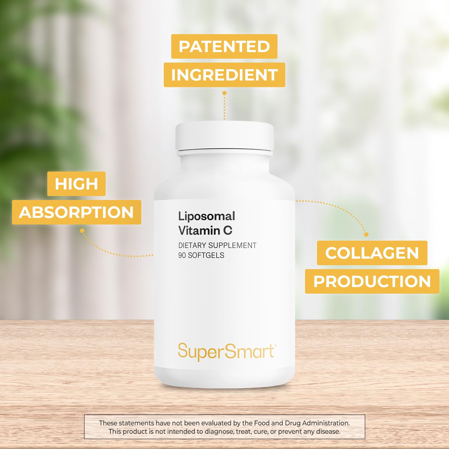 Supersmart - Liposomal Vitamin C Supplement 1005mg per Day (Superiror Absorbption) | Non-GMO & Gluten Free - 90 Softgels - Image 3