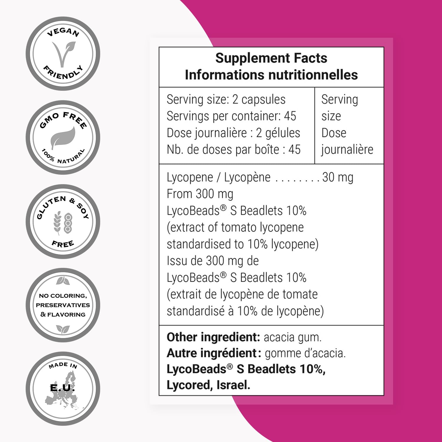 Supersmart - Lycopene 30mg per Day (High Potency) - Tomato Extract 10% Carotenoids - Lycopene Supplement | Non-GMO & Gluten Free - 90 Capsules - Image 4