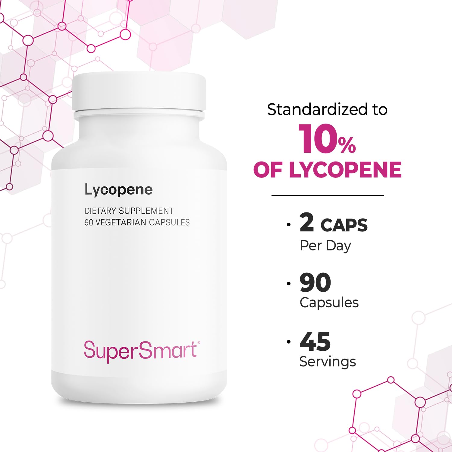 Supersmart - Lycopene 30mg per Day (High Potency) - Tomato Extract 10% Carotenoids - Lycopene Supplement | Non-GMO & Gluten Free - 90 Capsules - Image 5