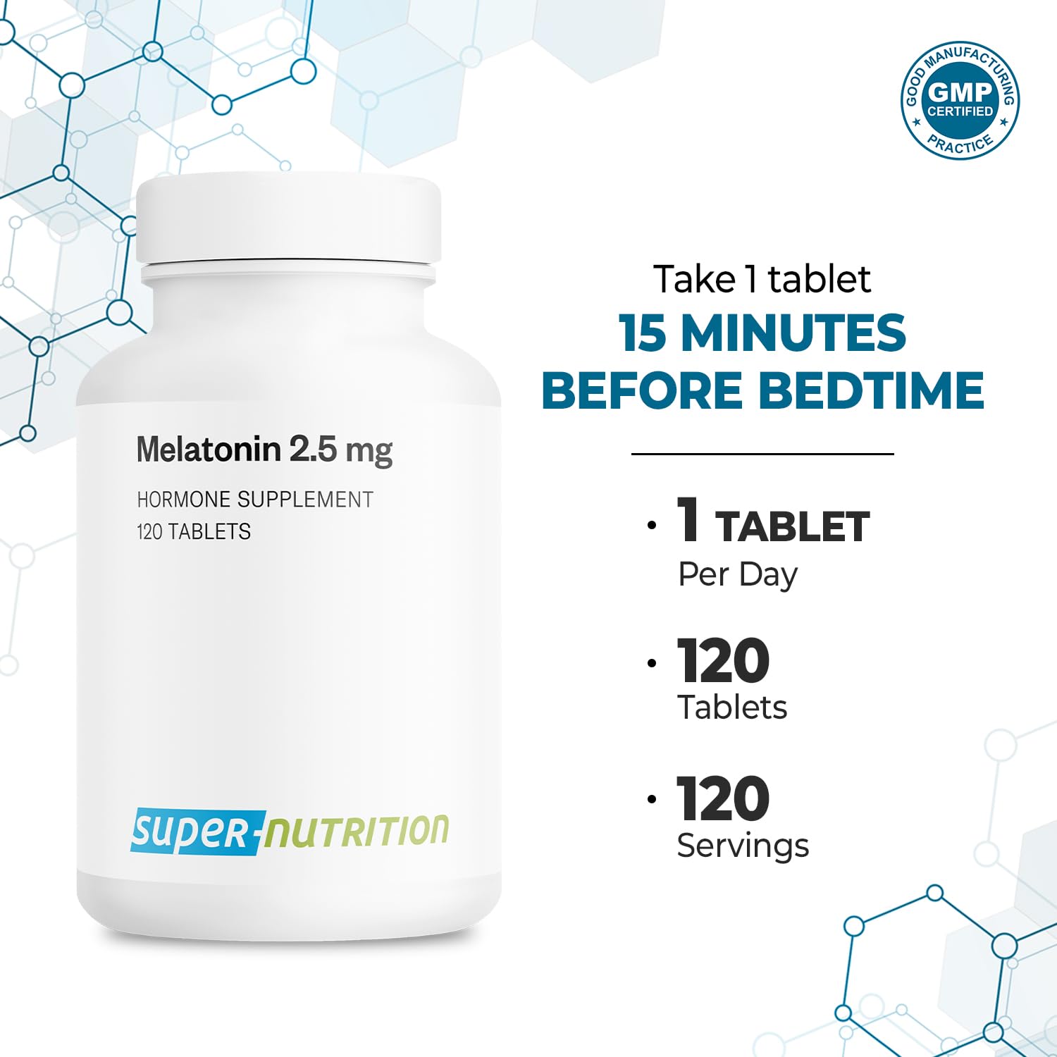 Supersmart Melatonin 2.5mg (Ultra Fast Acting) - Natural Melatonin Fast Dissolve Supplement | Natural Mint Flavor | Non-GMO - Sugar & Gluten Free - 60 Sublingual Tablets - Image 5
