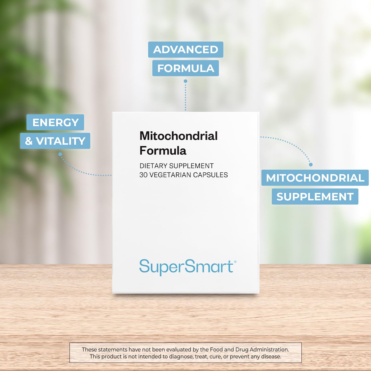 SuperSmart - Mitochondrial Formula (Advanced Formula) - with PQQ, R-Lipoic Acid, Acetyl-L-Carnitine - Mitochondrial Supplement | Non-GMO & Gluten Free - 30 Vegetarian Capsules - Image 3