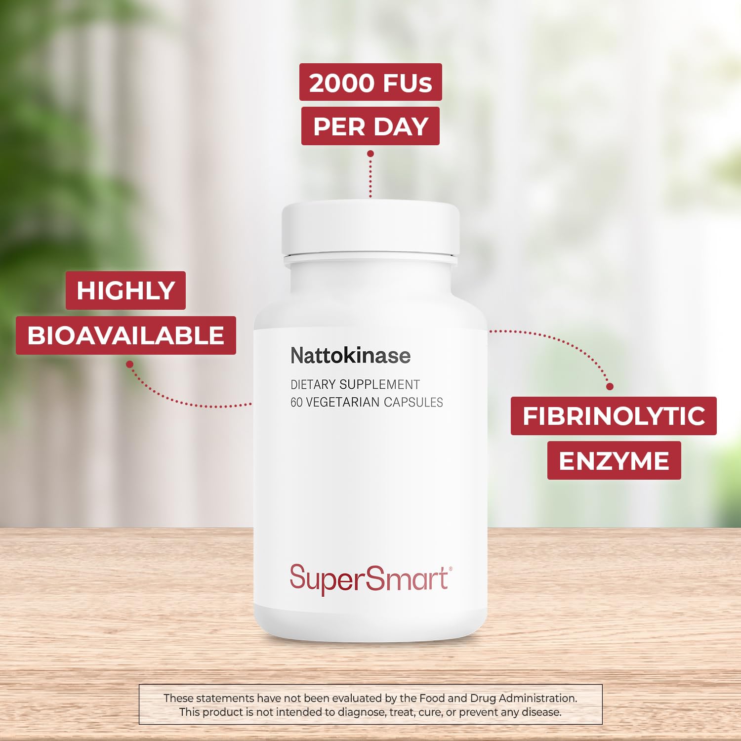 Supersmart - Nattokinase 2600FU or 200mg per Day (Highly Bioavailable) - Japanese Natto Extract - Enhanced with Vitamin E - Fibrinolytic Enzyme | Gluten Free - 60 Capsules. - Image 3