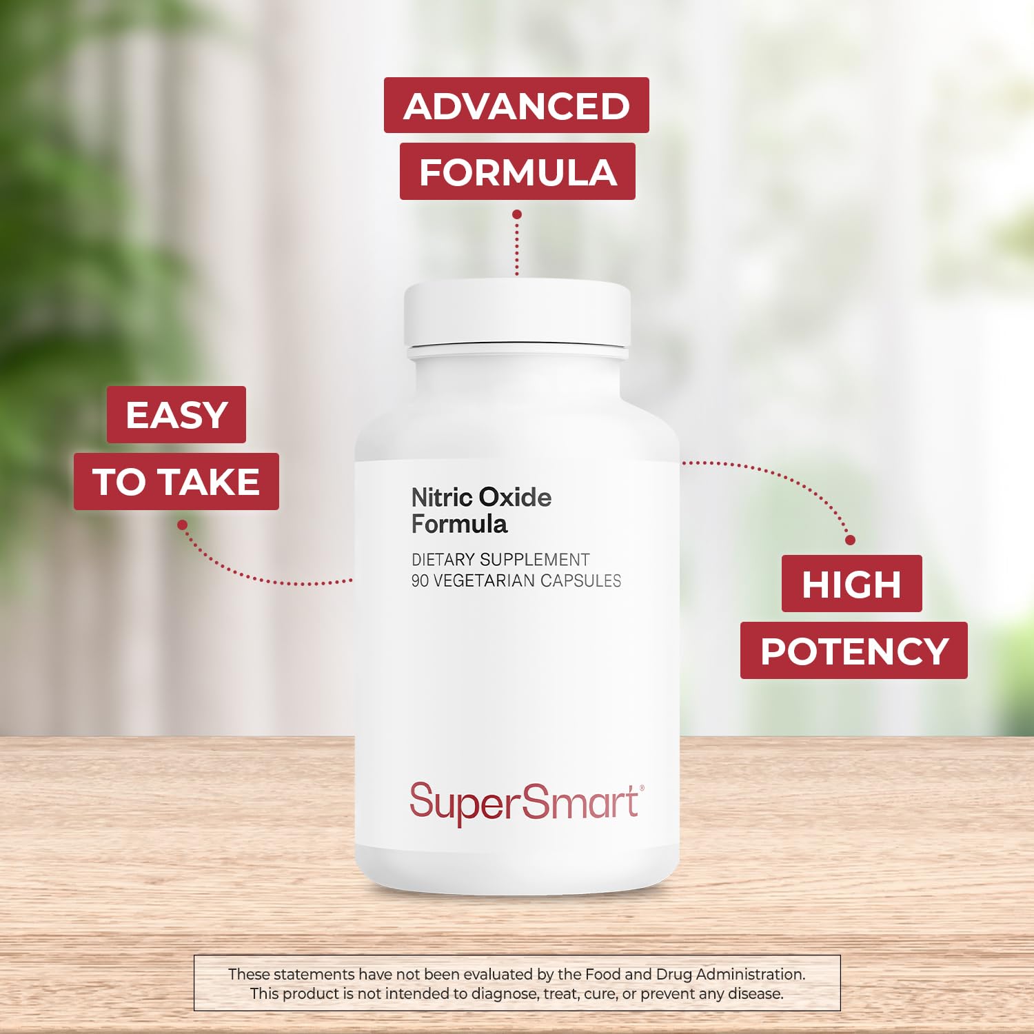 Supersmart - Nitric Oxide Formula (Advanced Formula) - with L-Citrulline Malate, L-Arginine AAKG, Vinitrox - Nitric Oxide Supplement for Men & Women | Non-GMO & Gluten Free - 90 Vegetarian Capsules - Image 3