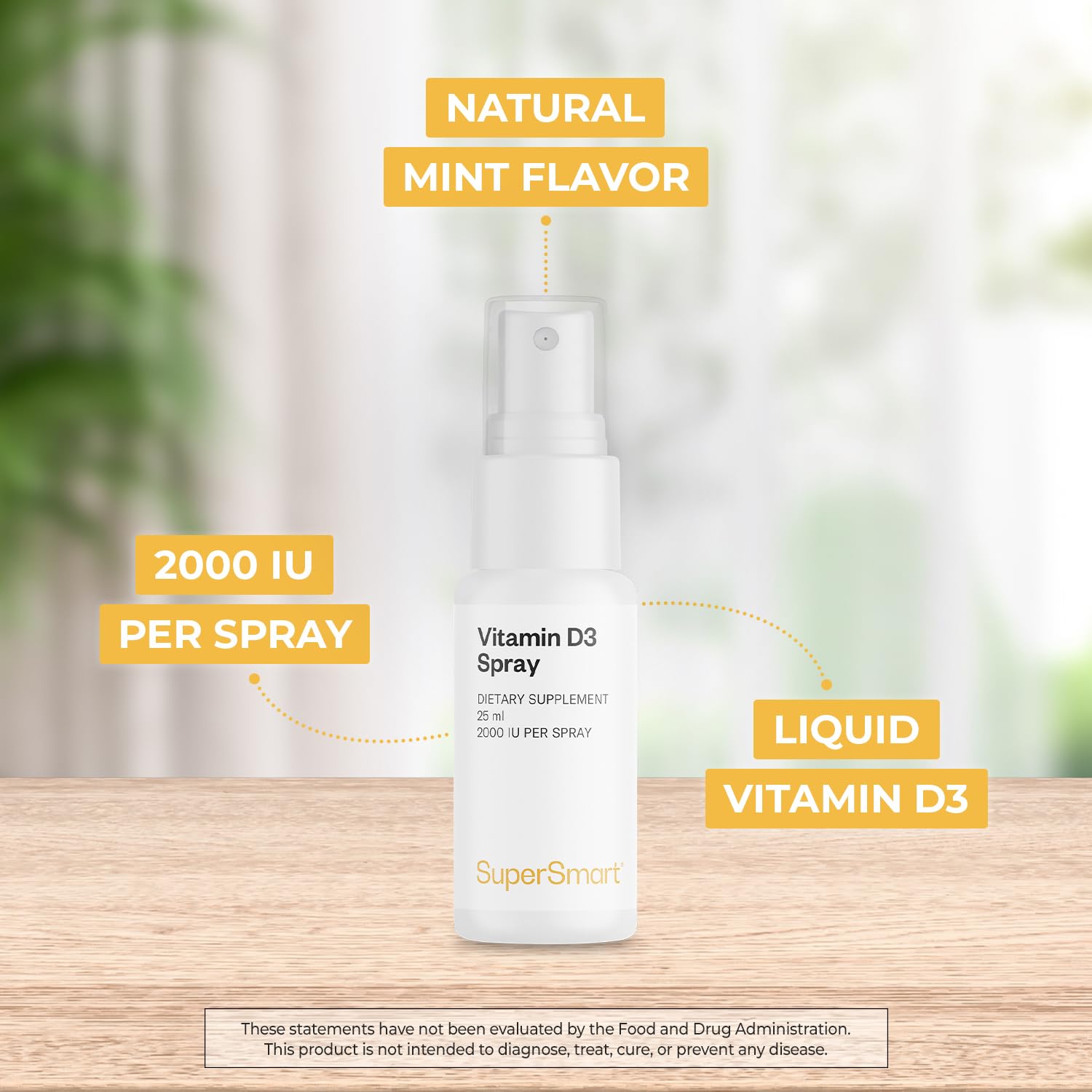 Supersmart - Vitamin D3 Spray 2000 IU (Cholecalciferol) | Non-GMO & Gluten Free - 25 ml - Image 3