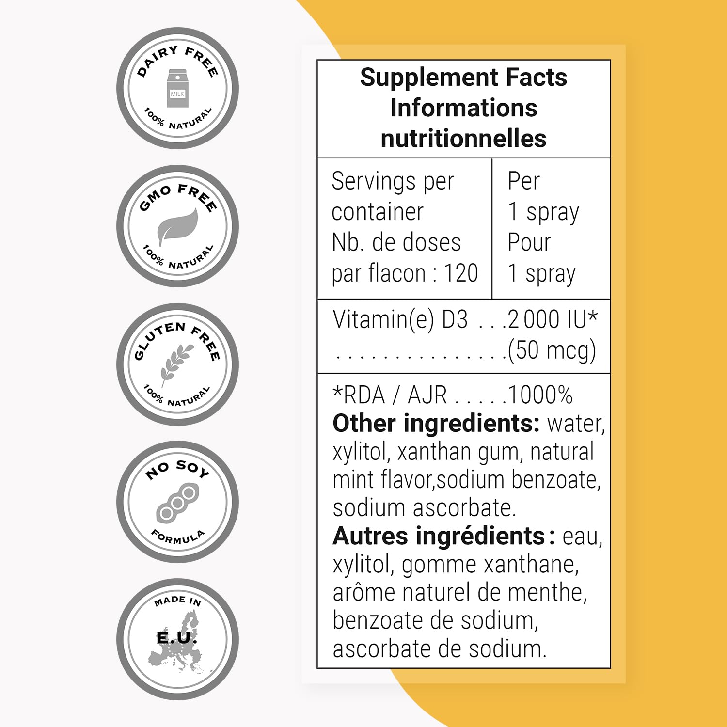 Supersmart - Vitamin D3 Spray 2000 IU (Cholecalciferol) | Non-GMO & Gluten Free - 25 ml - Image 4